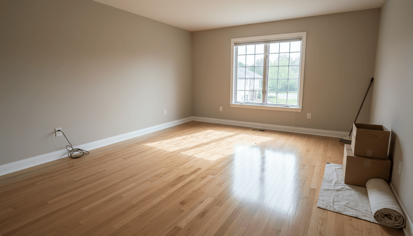 Cleared room after junk removal by MY JUNK REMOVAL